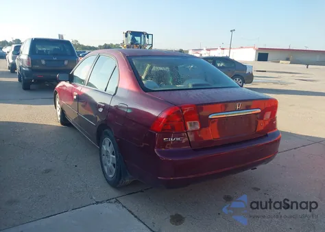 2002 Honda Civic Ex из США, поврежденный, VIN 1HGES26762L036357
